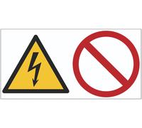 CARTELLO SEGNALETICO UNI - Pericolo elettrico, divieto generico - segnale