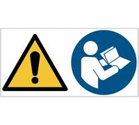 CARTELLO SEGNALETICO UNI -Pericolo leggere il manuale di istruzioni segnaletica