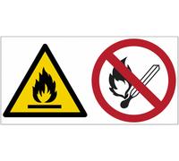 CARTELLO SEGNALETICO UNI - Pericolo materiale infiammabile- segnale segnaletica