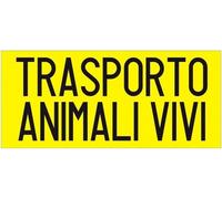 CARTELLO SEGNALETICO UNI - Trasporto Animali Vivi Giallo - segnale pericolo