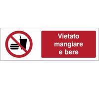 CARTELLO SEGNALETICO UNI - Vietato mangiare e bere - segnale