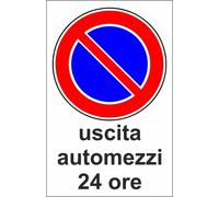 CARTELLO SEGNALETICO - uscita automezzi 24 ore - segnale
