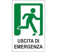 CARTELLO SEGNALETICO - USCITA DI EMERGENZA A DESTRA - segnale