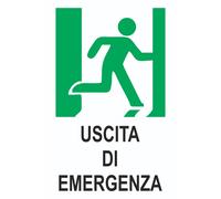 CARTELLO SEGNALETICO - USCITA DI EMERGENZA A DESTRA - segnale