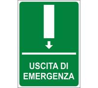 CARTELLO SEGNALETICO - USCITA DI EMERGENZA mod. 2 - segnale