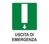 CARTELLO SEGNALETICO - USCITA DI EMERGENZA - segnale