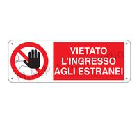 Cartello Segnaletico Vietato l'ingresso agli estranei
