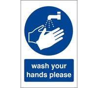 CARTELLO SEGNALETICO - Wash Your Hands Please - segnale
