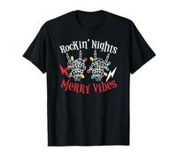 Cartello Spooky Rockin Nights Merry Vibes Skeleton Hand Rock Maglietta