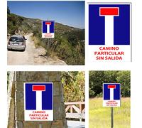 Cartello Strada Senza Uscita. Sandwich Alluminio 3mm Spessore