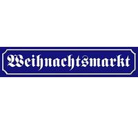 Cartello stradale con cupola in metallo per mercatino di Natale, cartello stradale in alluminio, 10 x 40 cm