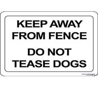 Cartello stradale con indicazione di avvertimento Keep Away From Fence Do Not Tease Dog novità Parcheggio Wall Art Outdoor Indoor 30,5 x 20,3 cm Nuovo alluminio metallo latta segno
