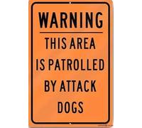 Cartello stradale con indicazione segnale di avvertimento Attack Dog For Wall Art Outdoor Indoor 30,5 x 20,3 cm nuovo alluminio metallo latta segno