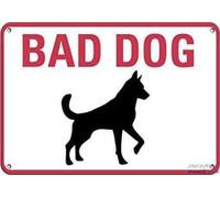 Cartello stradale con indicazione segnale di avvertimento Bad Dog Pet Animal Wall Art Outdoor Indoor 30,5 x 20,3 cm nuovo alluminio metallo latta segno