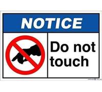 Cartello stradale con indicazione segnale di avvertimento decorativo S Do Not Touch Notice Room Wall Art Outdoor Indoor 30,5 x 20,3 cm nuovo alluminio metallo latta segno