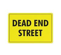 Cartello stradale con scritta "Dead End Street", 30,5 x 20,3 cm, riflettente, resistente ai raggi UV, impermeabile, resistente alle intemperie e allo sbiadimento, con 4 fori preforati
