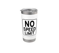 Cartello stradale con scritta "No Speed Limite" Bicchiere termico in acciaio inox doppia parete