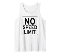 Cartello Stradale con Scritta No Speed Limite Canotta