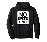 Cartello Stradale con Scritta No Speed Limite Felpa con Cappuccio