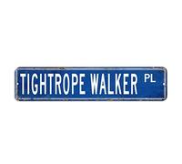 Cartello stradale con scritta "Tightrope Walker, regalo per funambolo", 10,2 x 45,7 cm, in alluminio, resistente allo sbiadimento, alla moda, per casa, bar, caffetteria, grotta degli uomini