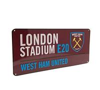 Cartello stradale con stemma del West Ham, 40 x 18 cm