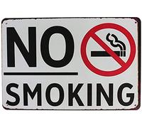 Cartello stradale di avvertimento in metallo con scritta "No Smoking", decorazione artistica da parete, segnale di avvertimento per ufficio, per interni ed esterni, in alluminio, 20,3 x 30,5 cm