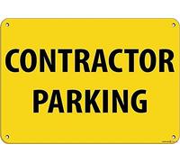 Cartello stradale di avvertimento targa appaltatore area parcheggio segno di parcheggio decorazione cortile, cartelli per ufficio per esterni e interni 20,3 x 30,5 cm