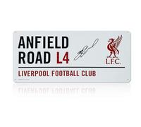 Cartello stradale di Liverpool, firmato da Steven Gerrard
