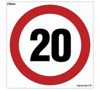 Cartello stradale limite di velocità 20 30X30 LIBRES POLSKA SP BOARD