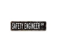 Cartello stradale per ingegnere di sicurezza, regalo professionale, 7,6 x 30,5 cm, personalizzabile, resistente allo sbiadimento, decorazione antica per ristoranti, bar, pub, negozi, strade