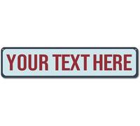 Cartello stradale personalizzato, con scritta "Add Your Own Text", targa in latta vintage personalizzata, idea regalo per uomini, cartello in alluminio per esterni, cartello stradale, grotta dell'uomo