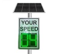 Cartello Stradale Radar di Velocità con Display, Segnale di Feedback Radar Solare per la Velocità, Rilevatore di Limite di Velocità con Accessori, per Zone Scolastiche e Autostrade,50*70CM