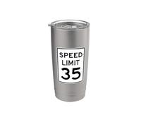 Cartello stradale Speed Limit 35 MPH Bicchiere termico in acciaio inox doppia parete