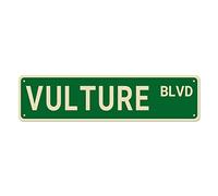 Cartello stradale Vulture BLVD, cartello con avvoltoio, regalo per amanti degli avvoltoi, divertente decorazione da parete per casa/camera da letto/uomo caverna, cartelli in metallo di qualità, 40,6 x