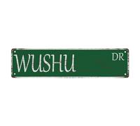 Cartello stradale Wushu Dr The Unique Wall Decoration of the Vintage Diner metallo latta Sign Shop Cafe Restaurant 10 x 40,6 cm