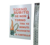 cartello targa FOREX 10x15 CM TORNO SUBITO DIVERTENTE corni aforismi