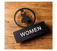 Cartello toilette Segnaletica for bagno scavata in acrilico for toilette for uomini e donne for WC Promemoria adesiva for porta scorrevole dell'hotel per Hotel Ristorante(1,20x20cm)