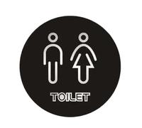 Cartello Toilette Targa for porta del WC, bagno, Personalità creativa, Pubblico,uomini e donne, Rotondo(Color-1)