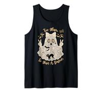 Cartello Too Glam Peace con motivo fantasma di Halloween in pizzo Chantilly Canotta