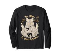 Cartello Too Glam Peace con motivo fantasma di Halloween in pizzo Chantilly Maglia a Manica
