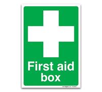 Cartello valigetta primo soccorso inglese standard di sicurezza della stika.com - 210mm x 297mm A4, Plastica