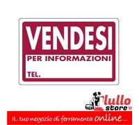CARTELLO VENDESI 20X30 CM IN PVC CONF. DA 10 PEZZI SEGNALE TARGA