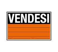 Cartello Vendesi 30x20 cm in PVC - Impermeabile e Lavabile, Finitura Satinata Antiriflesso, Spazio per Contatti, Cartello per Immobili, Case, Negozi, Terreni, Interni ed Esterni