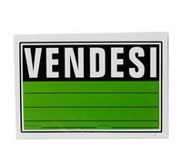 Cartello Vendesi in PVC Plastificato 30x20cm per Visibilita a Distanza Resistente agli Agenti Atmosferici Con Spazio per Nome e Telefono Adesivo per Porte, Vetrine, Cancelli 5202439