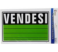 CARTELLO"VENDESI" PLASTIFICATO CON SCRITTA"RIVOLGERSI" +"TELEFONO" 30X20CM