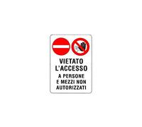 CARTELLO VIETATO L'ACCESSO 48x 68 PLASTICA [TARGOTIMBRI ]