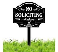 Cartello Vietato Vendere Porta Porta, Insegna Anti-Sollecitazione, Resistente Agenti Atmosferici Decorativo Metallo Piantana Per Casa Giardino Ingresso Esterno