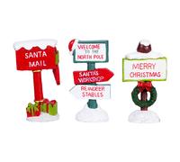 Cartello villaggio natalizio h. 8 cm, Santa's House