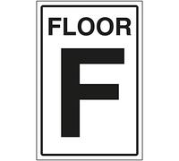 Cartello VSafety Floor F - 200 x 300 mm - autoadesivo effetto alluminio