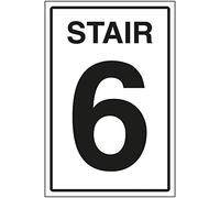 Cartello VSafety Stair 6 - 200 x 300 mm - autoadesivo effetto alluminio